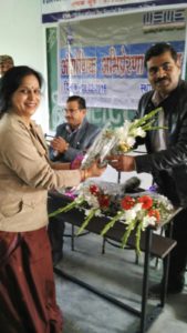 Guest Welcome by our Principal mam Dr. Suman Dubey